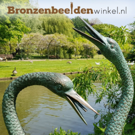 Bronzen beeld kraanvogels BBW1178