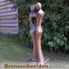 Bronzen liefdespaar tuinbeeld - Kleine Versie BBW0718br