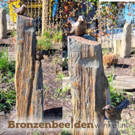 Vogel beeldjes op sokkel van leisteen - ZOMERACTIE 9