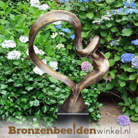 Abstract tuinbeeld "Het Levenspad" incl. sokkel zwart