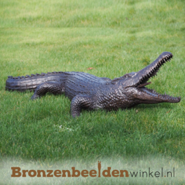 Bronzen alligator als fontein BBW1184