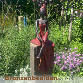 Beeld voor in de tuin "Lethabo" incl sokkel