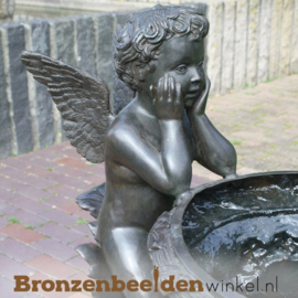 Bronzen tuinvaas met engelen BBW343