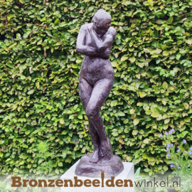Asbestemming tuin beeld op sokkel "Vrouw van Rodin" BBW55ab912br