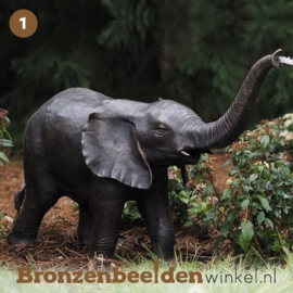 NR 1 | Cadeau man 60 jaar ''Bronzen tuinbeeld olifant'' BBW753
