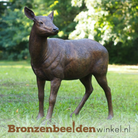 Bronzen beeld hinde hert BBW971-1