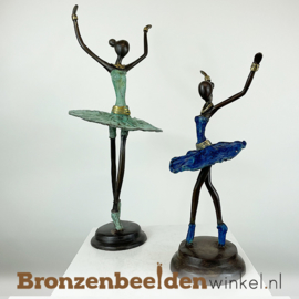 Afrikaanse ballerina beelden set "Groot en Klein"  28 + 40 cm BBW009br94