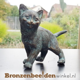 NR 7 | Cadeau kattenliefhebber ''Katten beeld brons'' BBWR89005