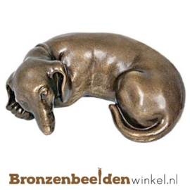 Hondenbeeldje tekkel brons BBWP4491