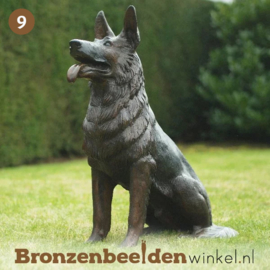 NR 9 | Cadeau man 65 jaar ''Bronzen Herdershond'' BBW56814