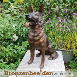 Bronzen beeld herder - herdershond brons BBW56814