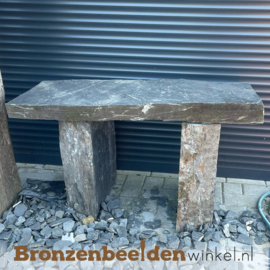 Natuursteen bankje van leisteen 100 cm breed