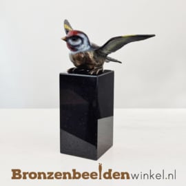 Vogel beeldje Distelvink op sokkel BBWF6529fa