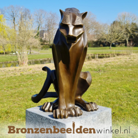 Bronzen jaguar beeld BBW2256