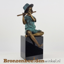 Muziek beeld jongen met fluit BBW1341br