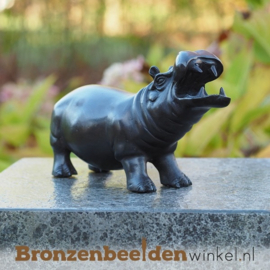 Bronzen nijlpaard beeld BBWAN0408br
