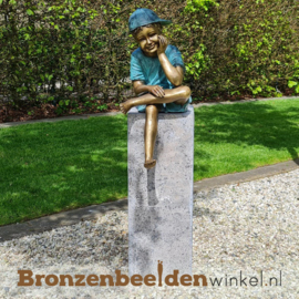 Beeld kindje met pet BBW1324br
