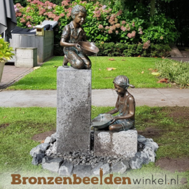 Waterornament tuin idee "Kindjes met schalen" BBWR88423/24