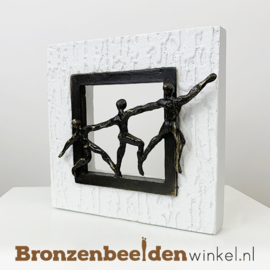 Wanddecoratie brons "Samengaan" BBW005br29