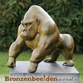 Gorilla beeld in brons BBW91140