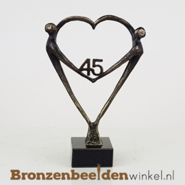 TOP cadeau 45 jaar getrouwd "Het Hart" met 45 BBW003br67