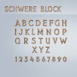 Losse letters Schwere Block