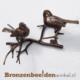 Muurdecoratie vogels naast elkaar voor aan de muur BBW0397br