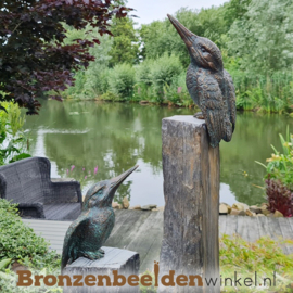 Tuinbeeld ijsvogeltjes op sokkels BBW88321-2ls