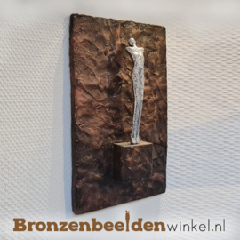 Wanddecoratie met figuur in zilver BBW99br99w