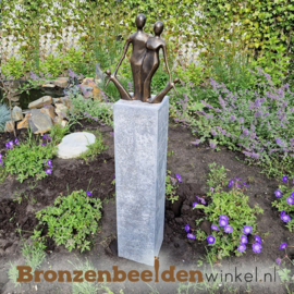 Bronzen tuinbeeld "De Gelukkige Familie" BBW22004xl