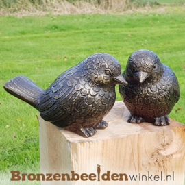 Twee dikke bronzen vogels BBW0403br