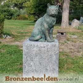 Groot kattenbeeld in brons  BBWR89018