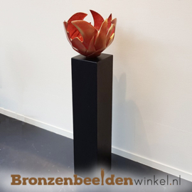Abstract beeld "Bloem des Levens" (rood)