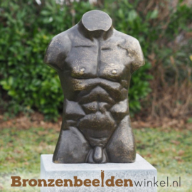 Tuinbeeld mannentorso brons BBW3553br