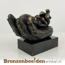 Geboorte cadeautje "Baby op hand" BBW007br20