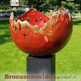 Tuinbeeld "Abstracte bloem" (rode versie) BBW91245br