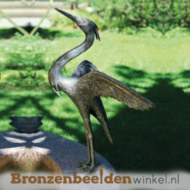 Bronzen beeld reiger BBW87197