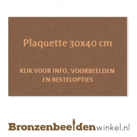 Bronzen plaquette 30x40 cm