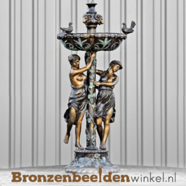 Bronzen fontein met twee vrouwen BBW8002