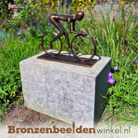 Beeld voor in de tuin "De Fietsfanaat" - XL versie BBW05br67XL
