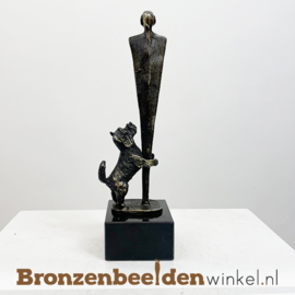 Hondenbeeldje "Hond met baasje" BBW06br15