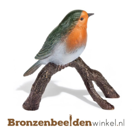 Beeldje roodborstje van brons BBW37296