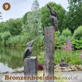 NR 9 | Bronzen beeld Amersfoort ''Ijsvogeltjes op hoge sokkels'' BBW88321s
