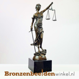 Bronzen Vrouwe Justitia beeld BBW008br13