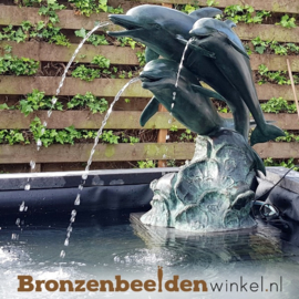 Bronzen dolfijnen als fontein BBW586BR