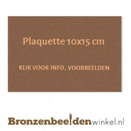 Bronzen gedenkplaat 10x15 cm