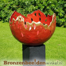 Tuinbeeld "Abstracte bloem" (rode versie) BBW91245br