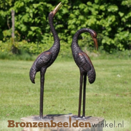 Kraanvogel beelden brons BBW4343p