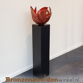 Abstract beeld "Bloem des Levens" (rood)