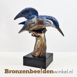 Bronzen ijsvogel op stam BBWF6057fa